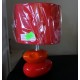 Lampa stojąca czerwono-pomarańczowa